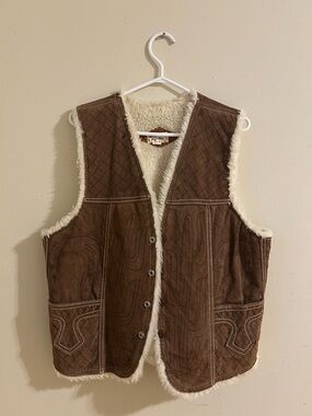 Brown Faux-Shearling Men’s Vest